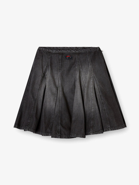 DE-SPIKI-S short denim skirt with washed-out effect