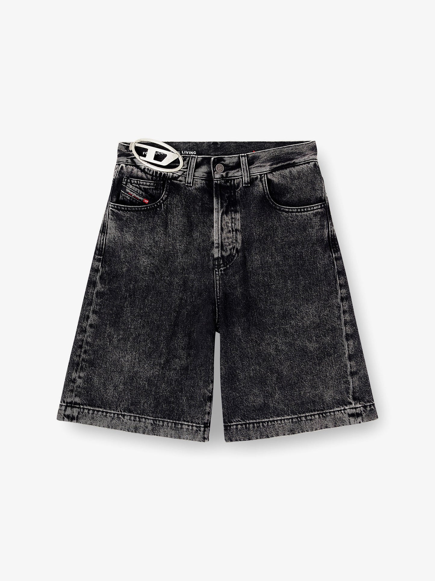 DE-SIRE-SHORT- S2 black denim bermuda shorts