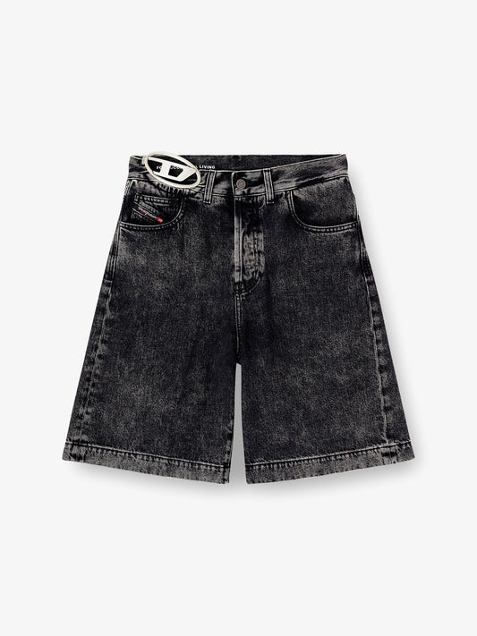 DE-SIRE-SHORT- S2 black denim bermuda shorts