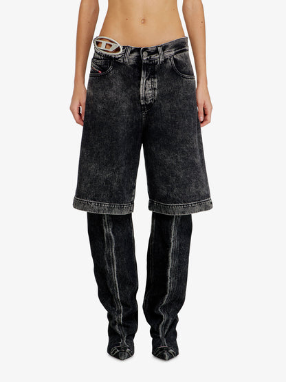 DE-SIRE-SHORT- S2 black denim bermuda shorts thumbnail