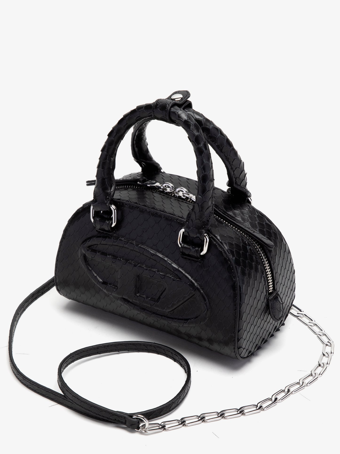 1DR Dome python leather crossbody bag
