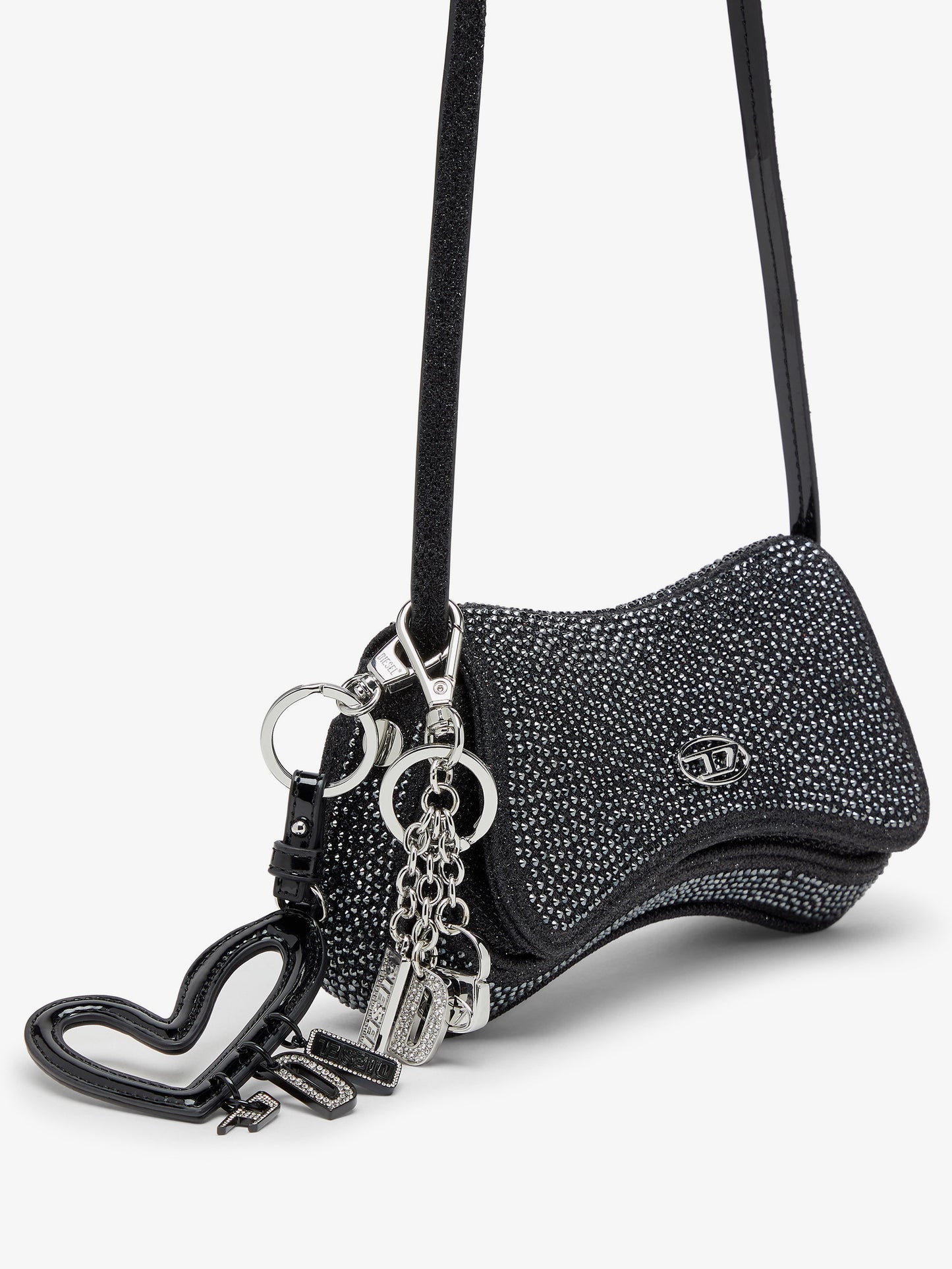 Play Crossbody XS shoulder bag with all-over rhinestones