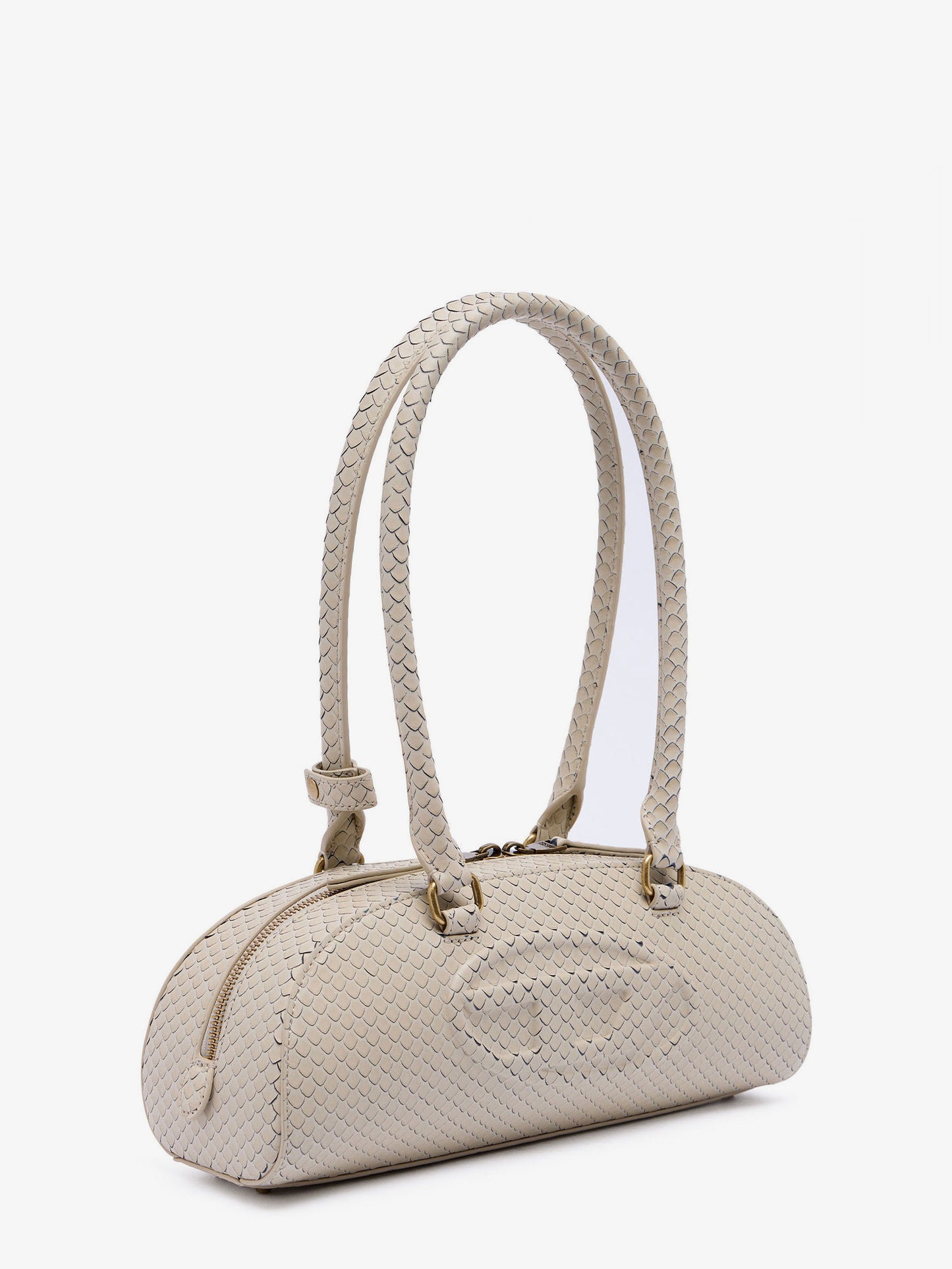 1DR python-effect leather shoulder bag