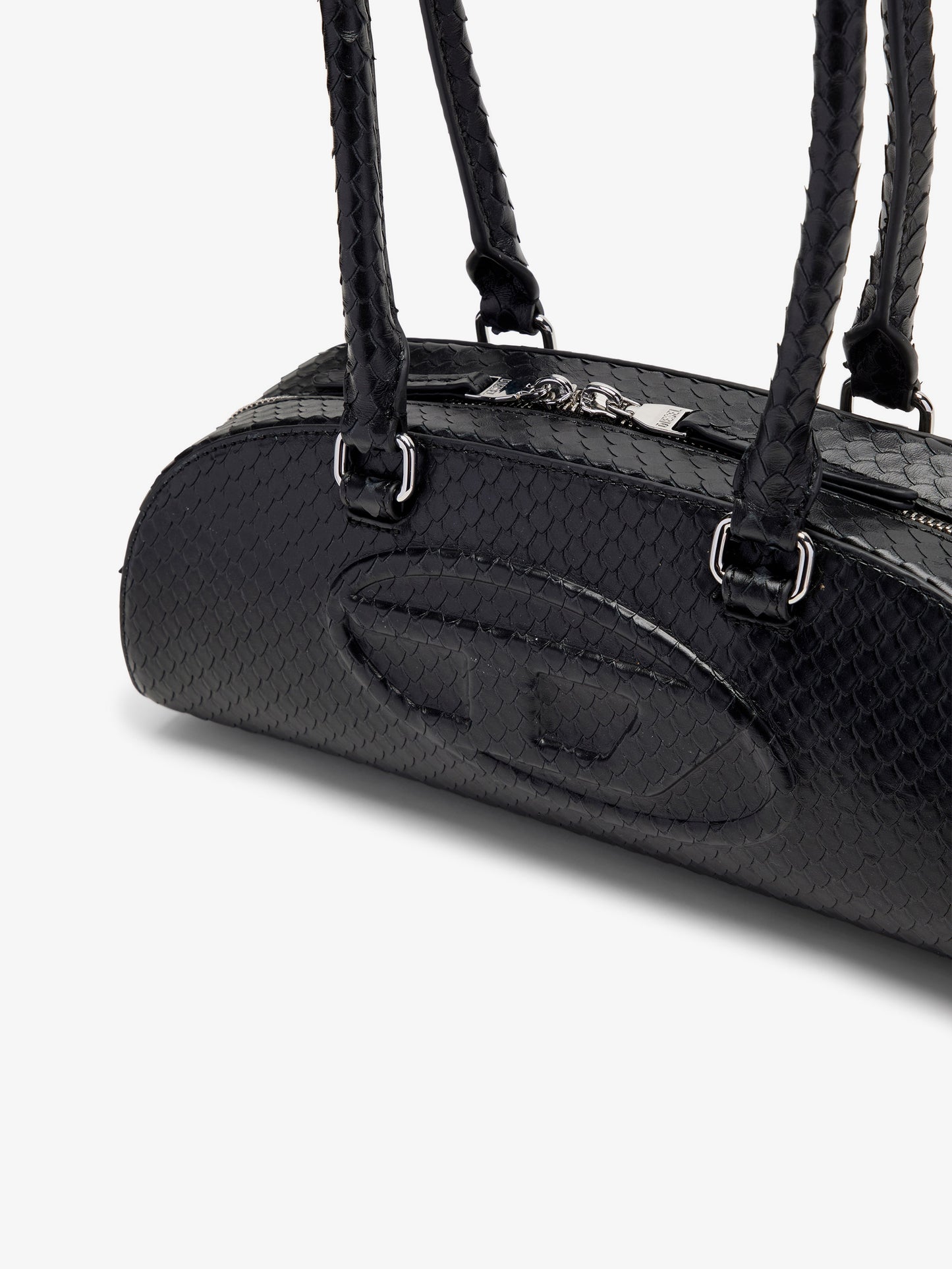 Borsa a spalla 1DR in pelle effetto pitonato