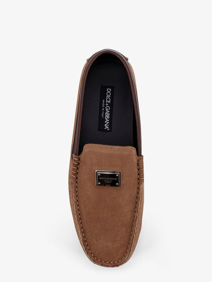Suede loafer with leather inserts thumbnail