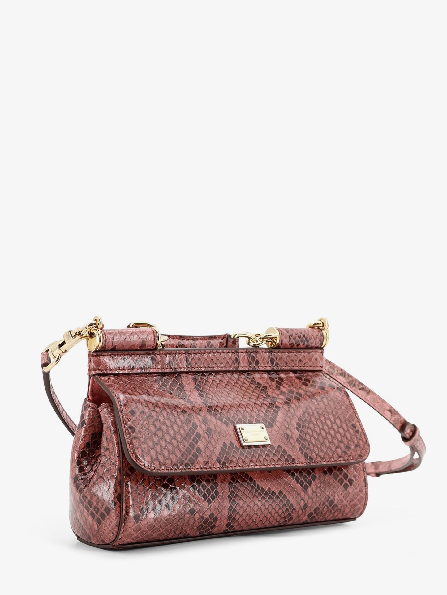 Sicily shiny python mini handbag