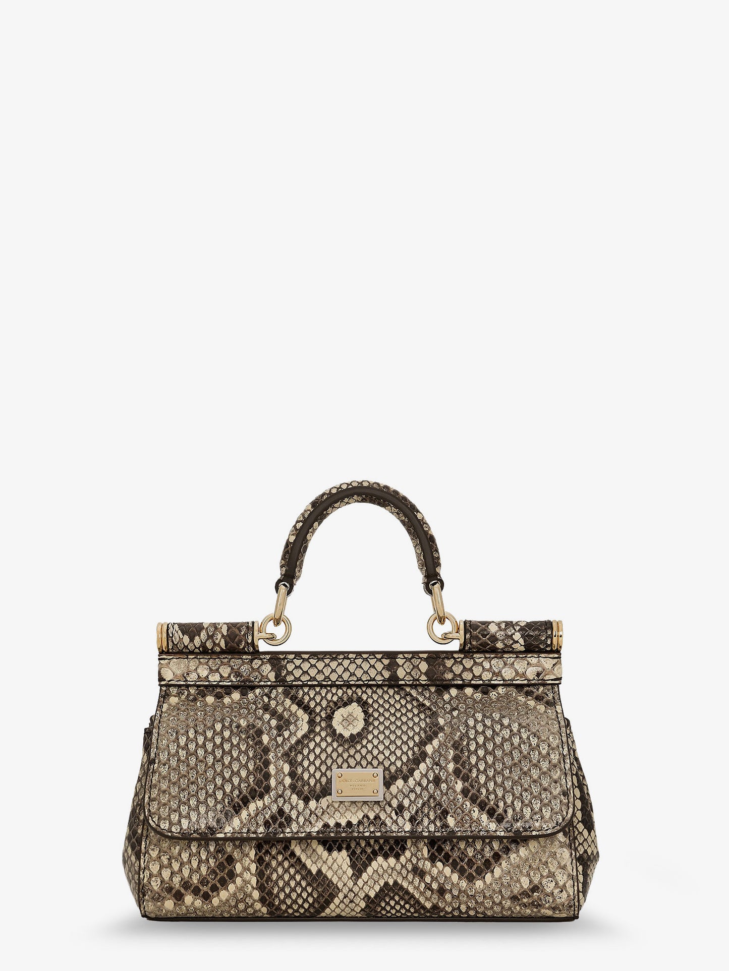 Sicily shiny python mini handbag