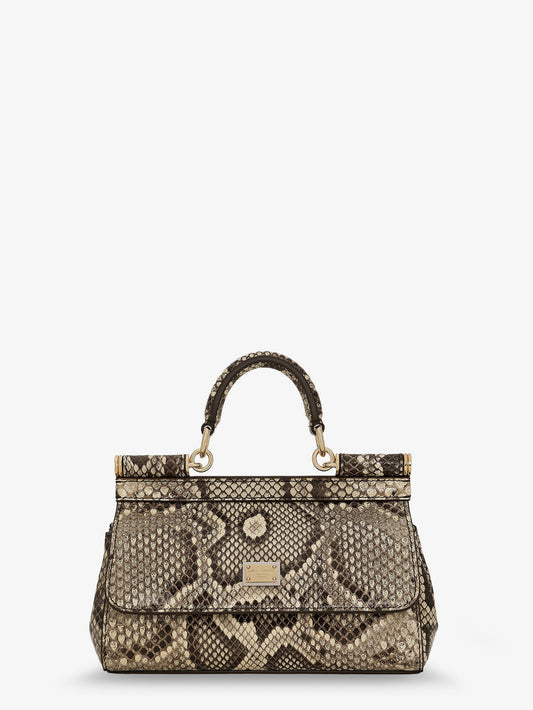 Sicily shiny python mini handbag