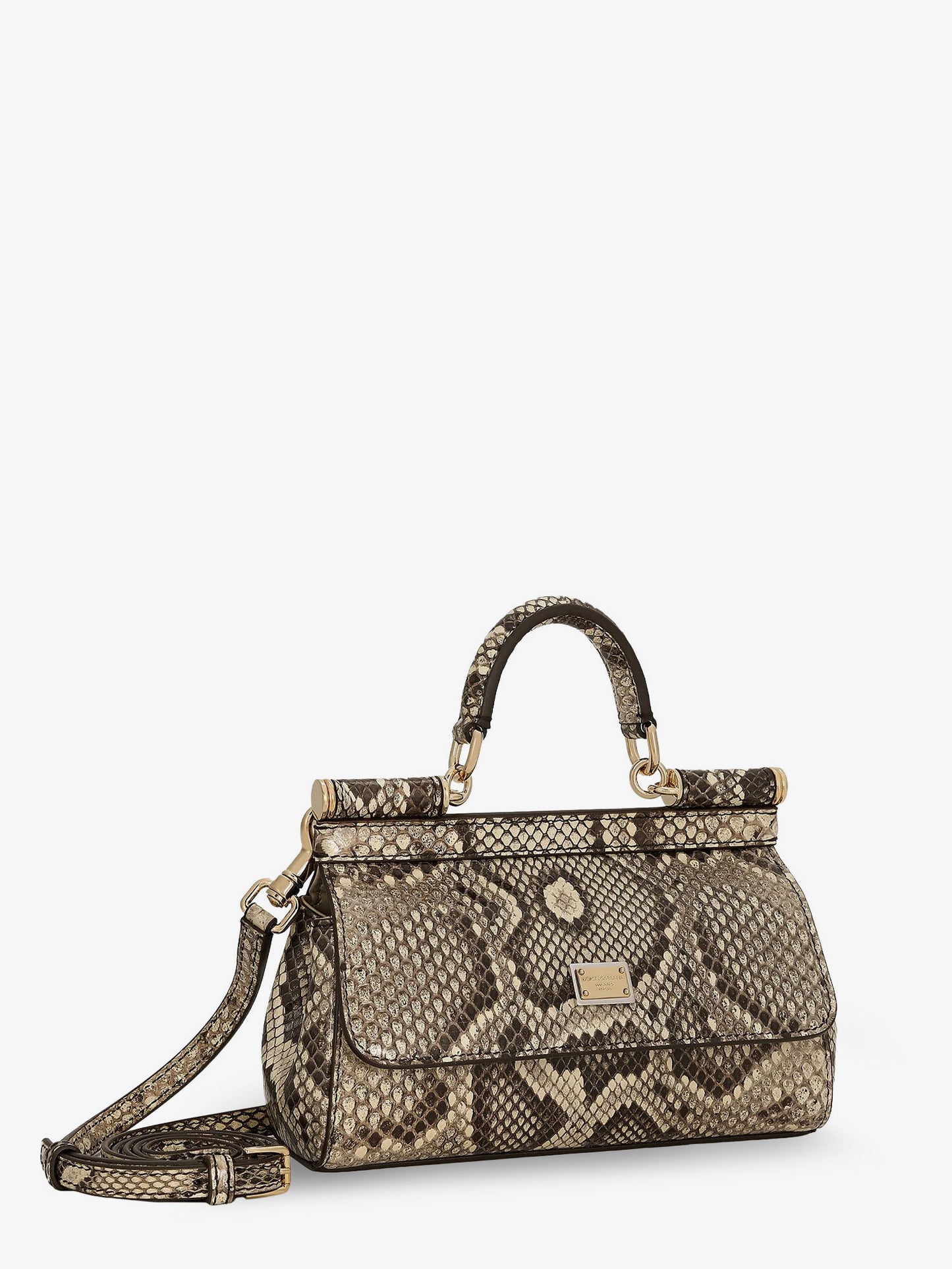 Sicily shiny python mini handbag