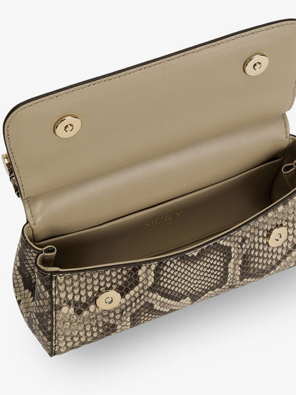 Sicily shiny python mini handbag thumbnail