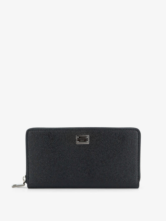 Hammered leather wallet