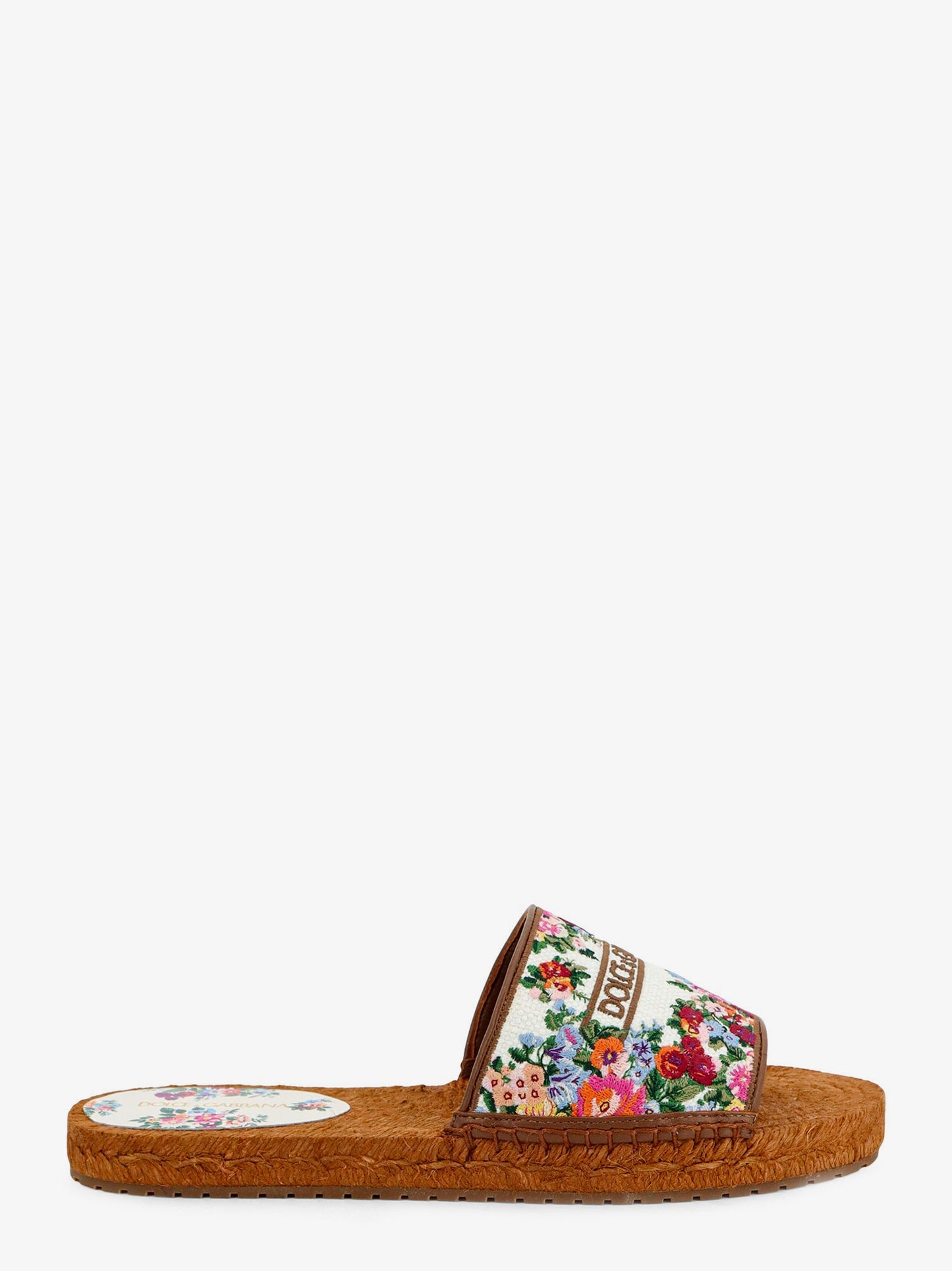Canvas sandals with embroidered logo on the front