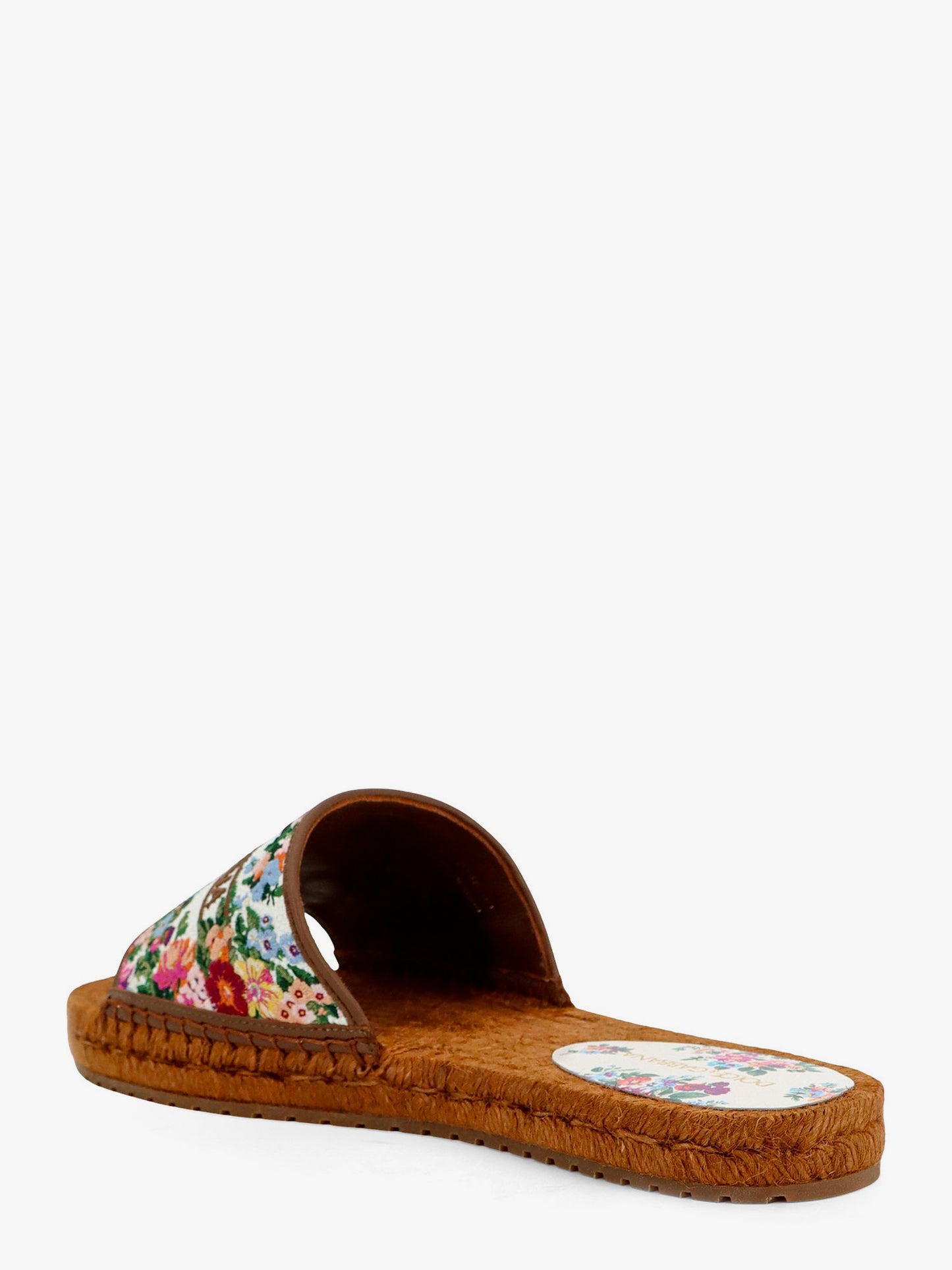 Canvas sandals with embroidered logo on the front