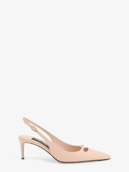 Leather pumps with metal DG logo thumbnail