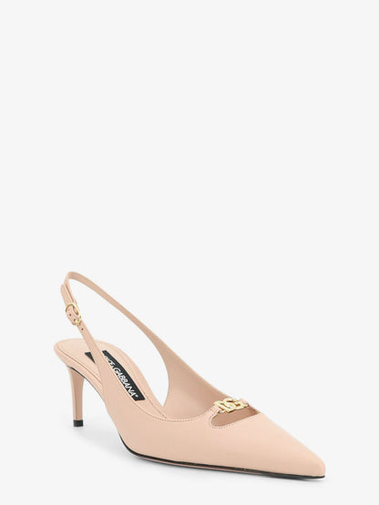 Leather pumps with metal DG logo thumbnail