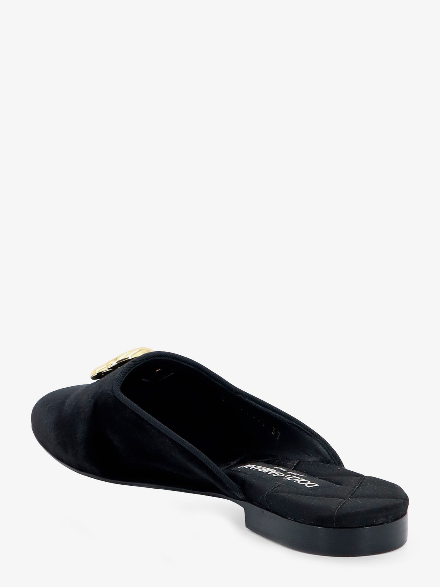 Velvet sabot with metal DG logo