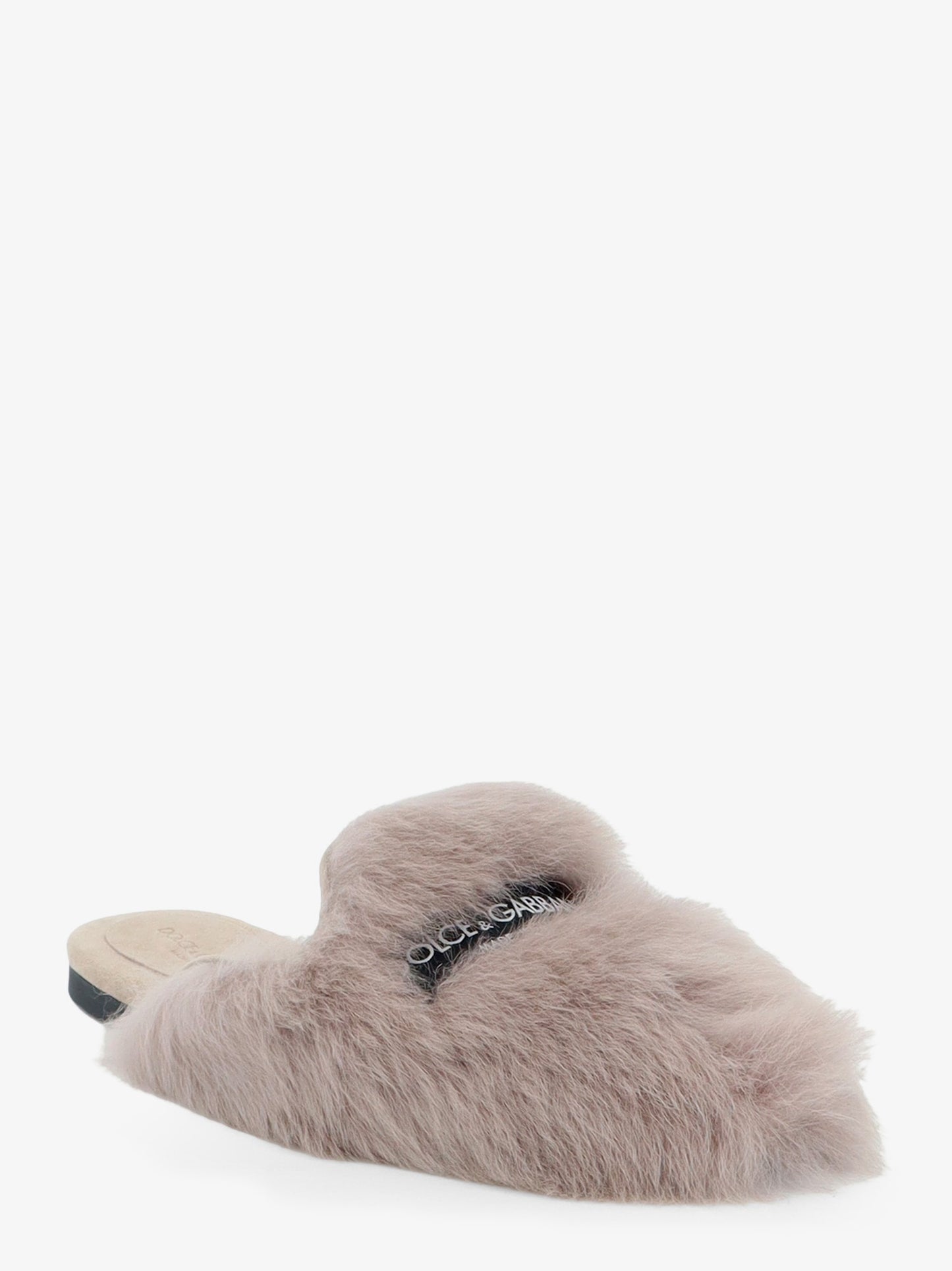Sheepskin and suede sandals