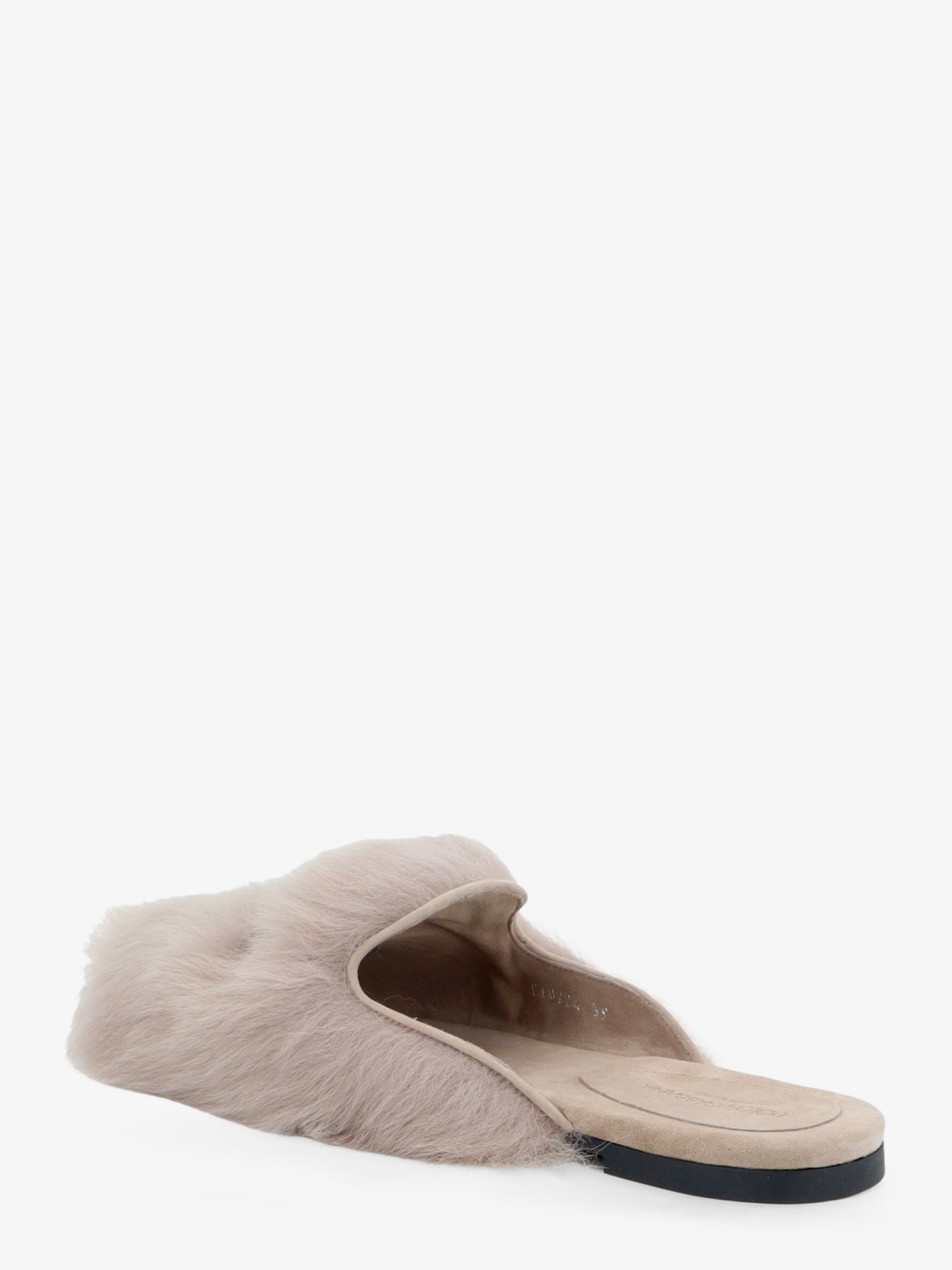 Sheepskin and suede sandals