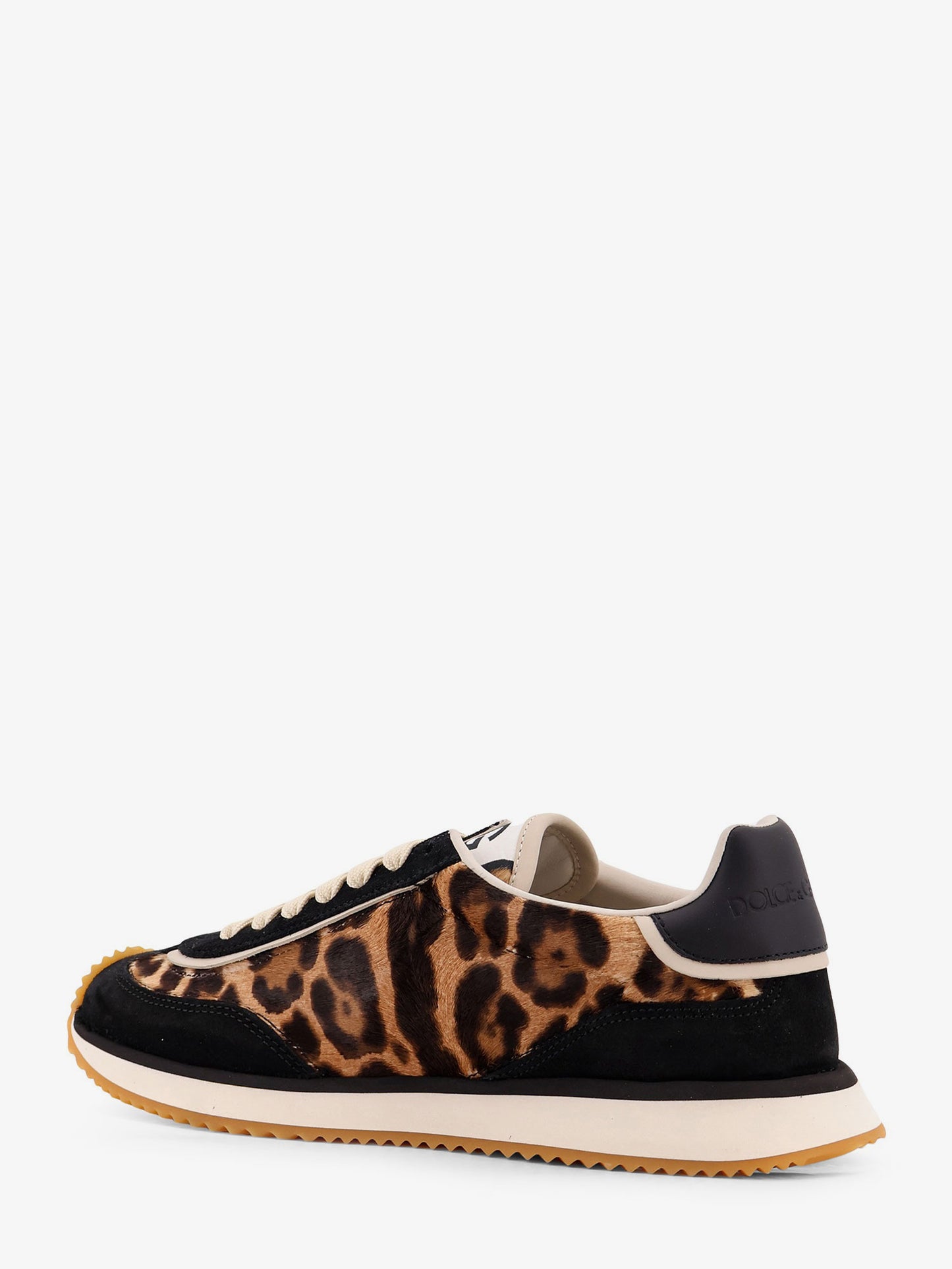 Suede sneakers with animal print