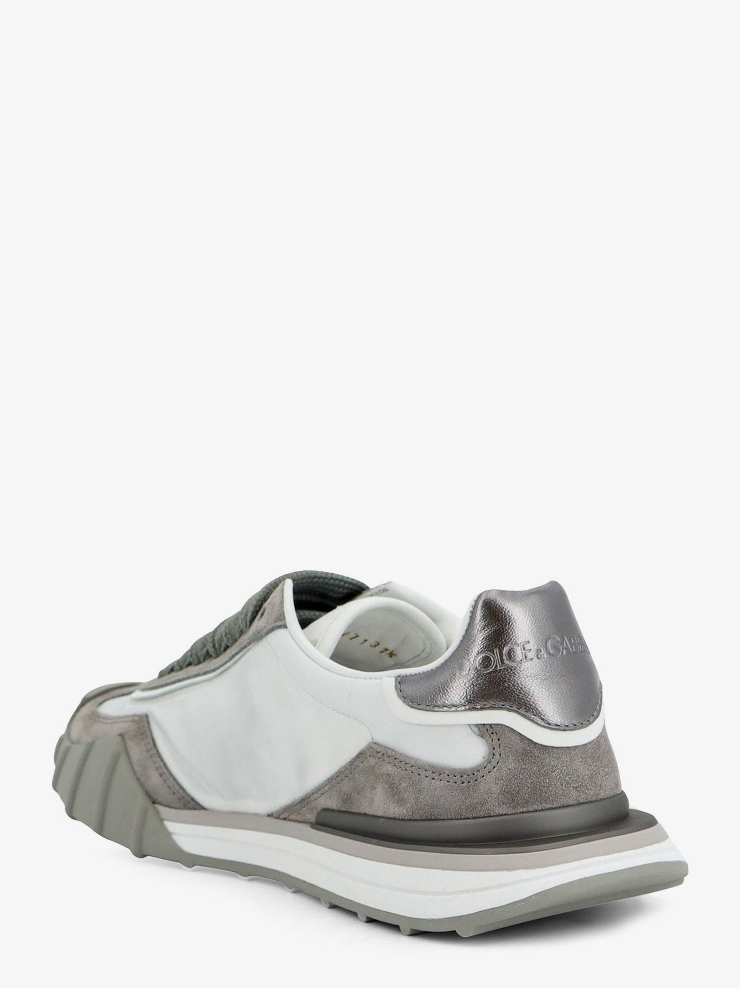 Nylon and suede sneakers with DG logo with rhinestones
