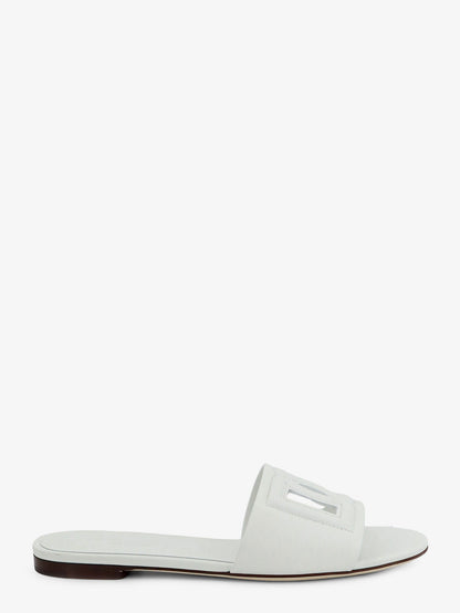 Leather sandals with DG Millennials logo thumbnail