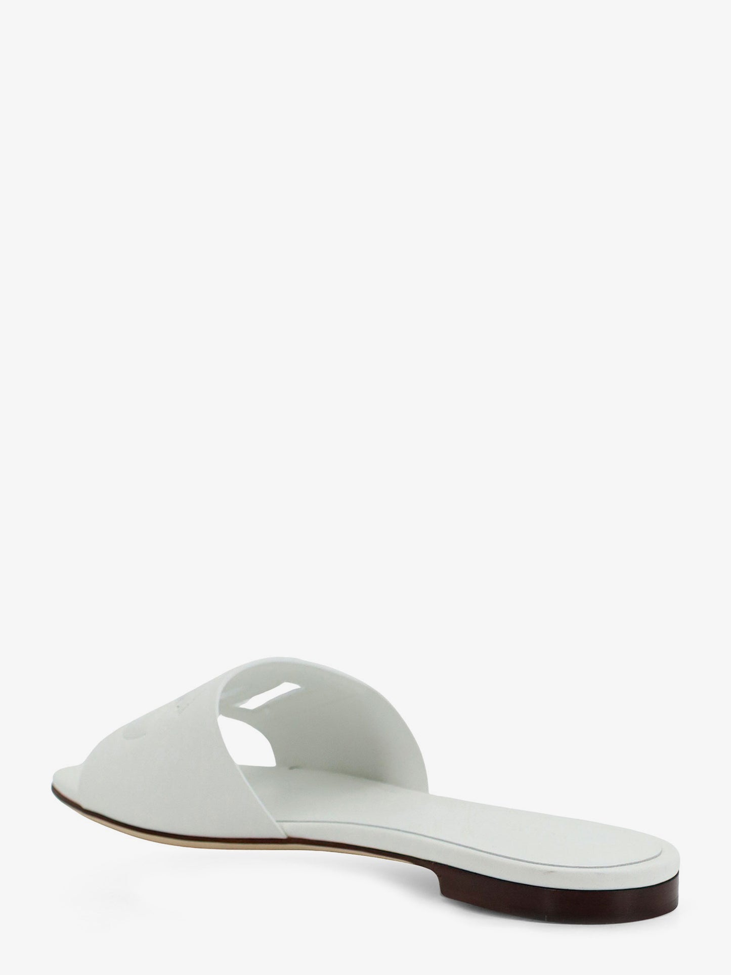 Leather sandals with DG Millennials logo