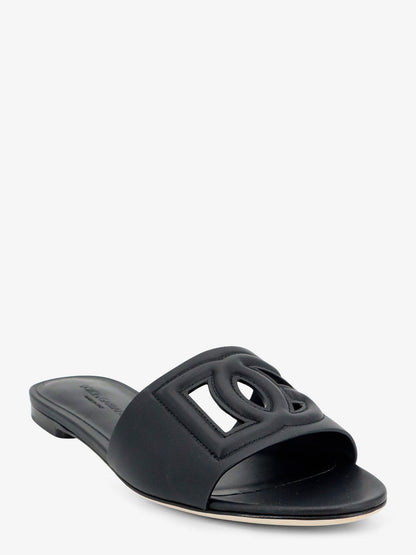 Leather sandals with DG Millennials logo thumbnail