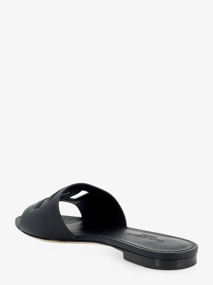 Leather sandals with DG Millennials logo thumbnail