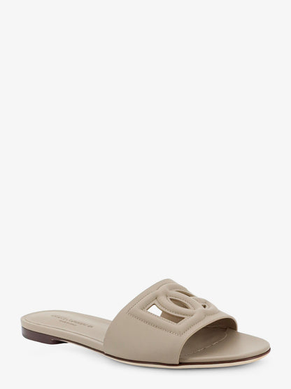 Leather sandals with DG Millennials logo thumbnail
