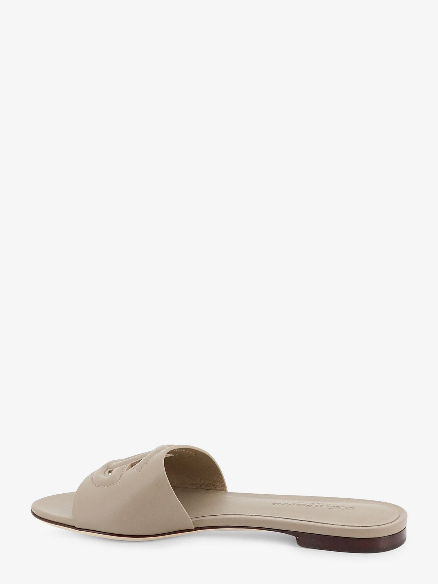 Leather sandals with DG Millennials logo