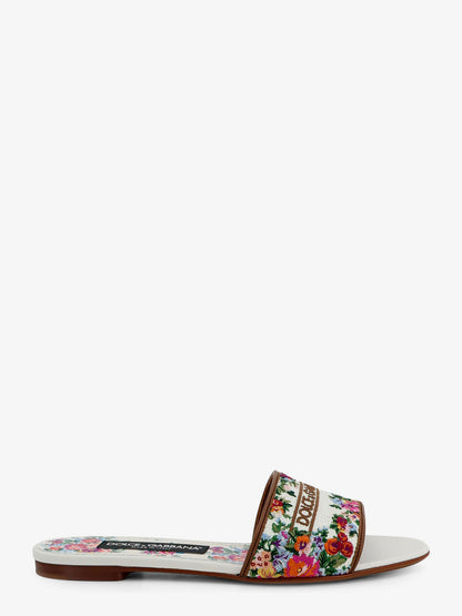 Canvas sandals with all-over embroidery thumbnail