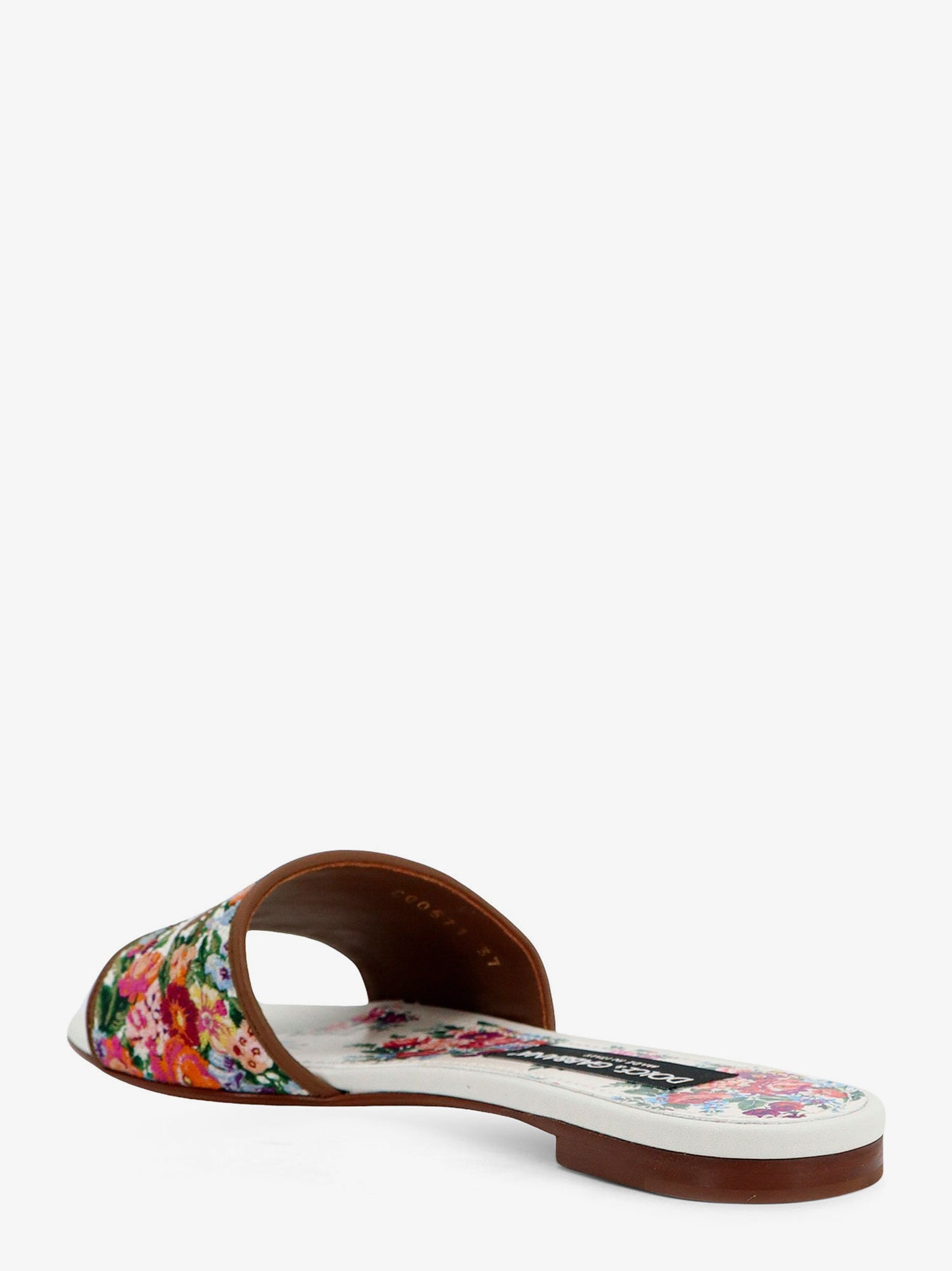 Canvas sandals with all-over embroidery