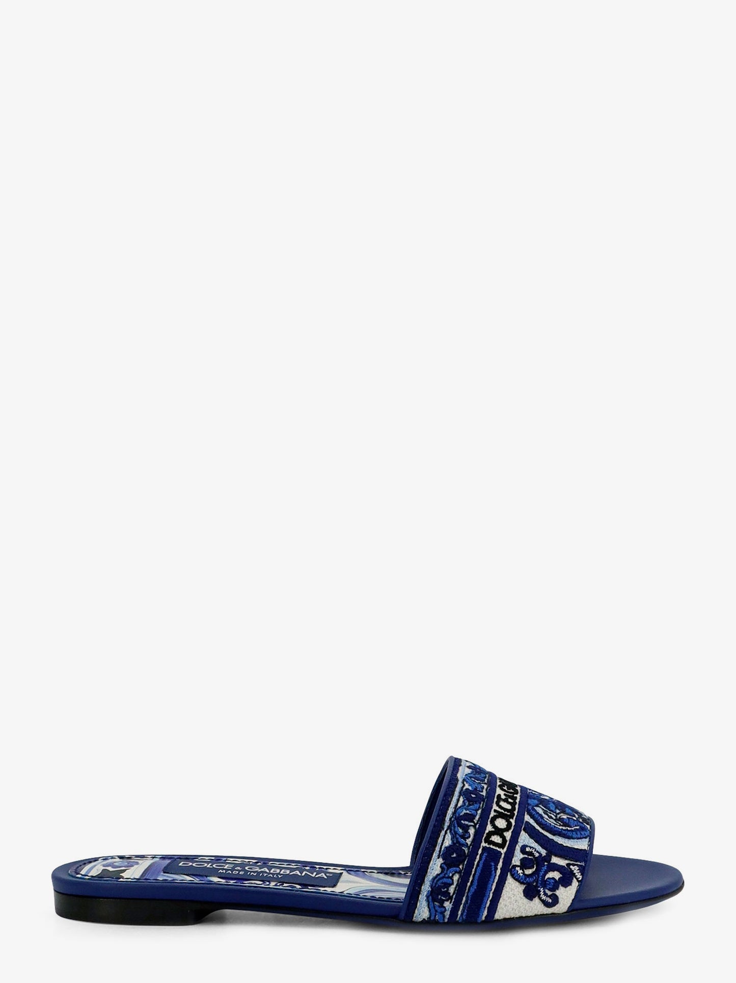Maiolica sandals with all-over embroidery