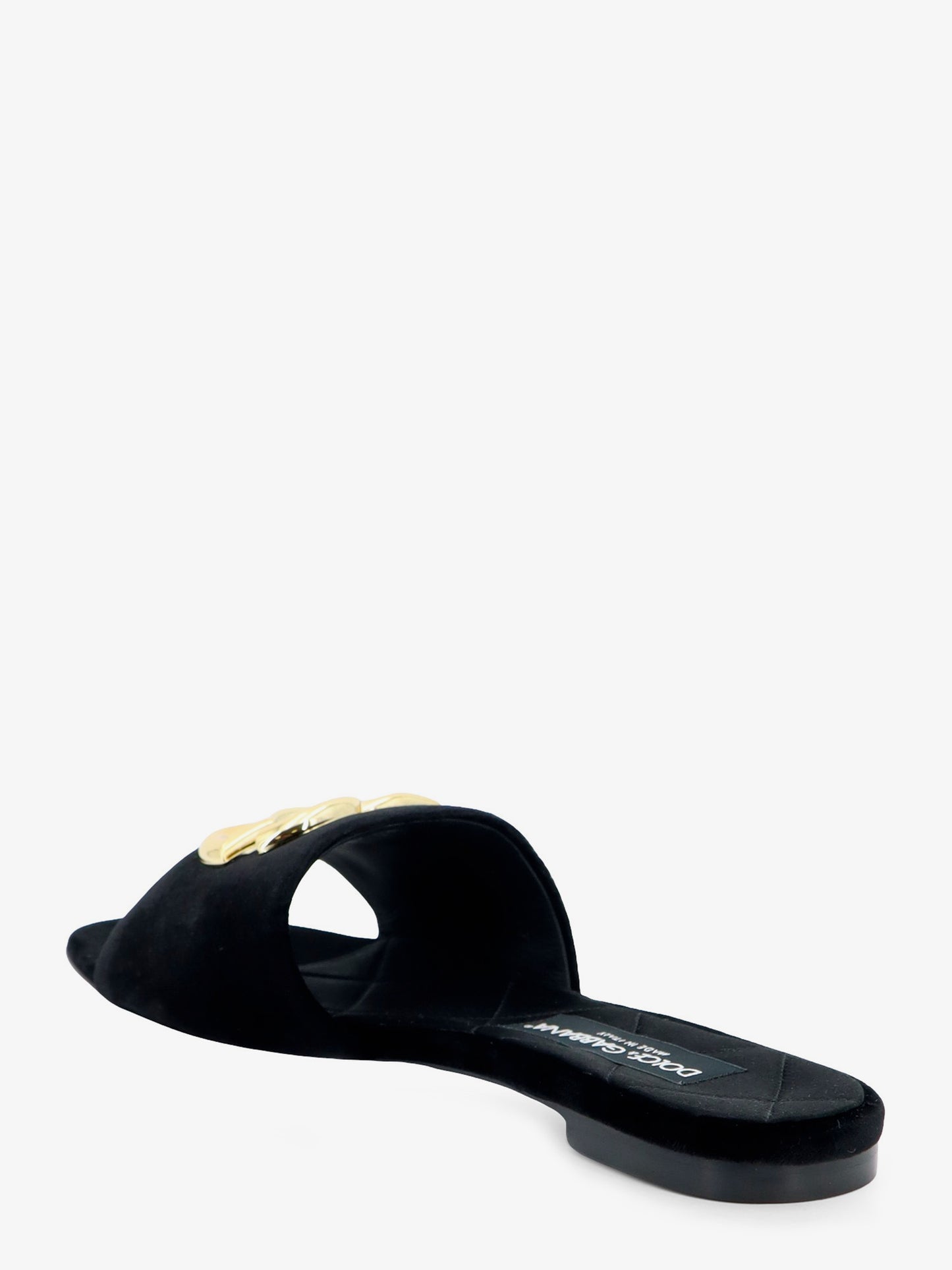 Velvet sandals with DG logo on the front