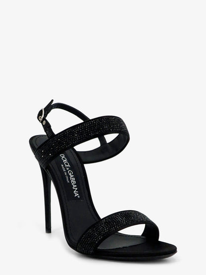 Satin sandals with all-over rhinestones thumbnail