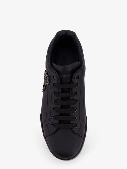 Leather sneakers with embossed side logo thumbnail