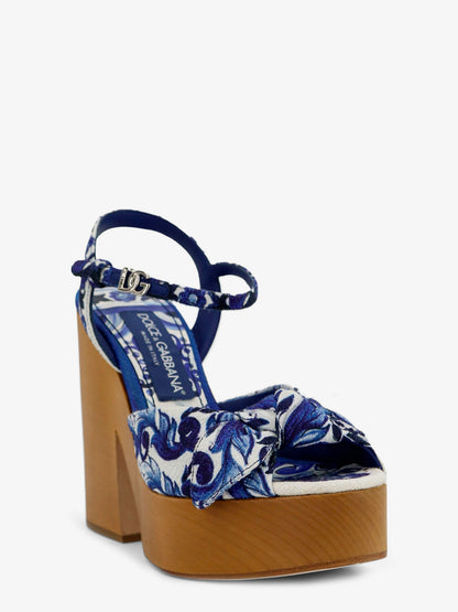 Canvas sandals with Maiolica print thumbnail
