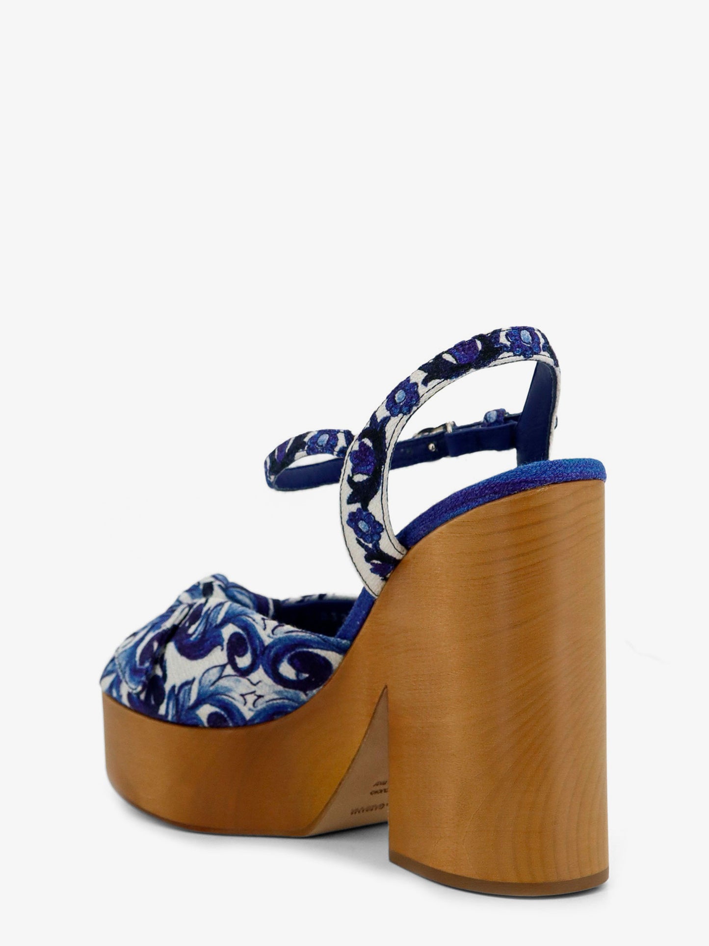 Canvas sandals with Maiolica print