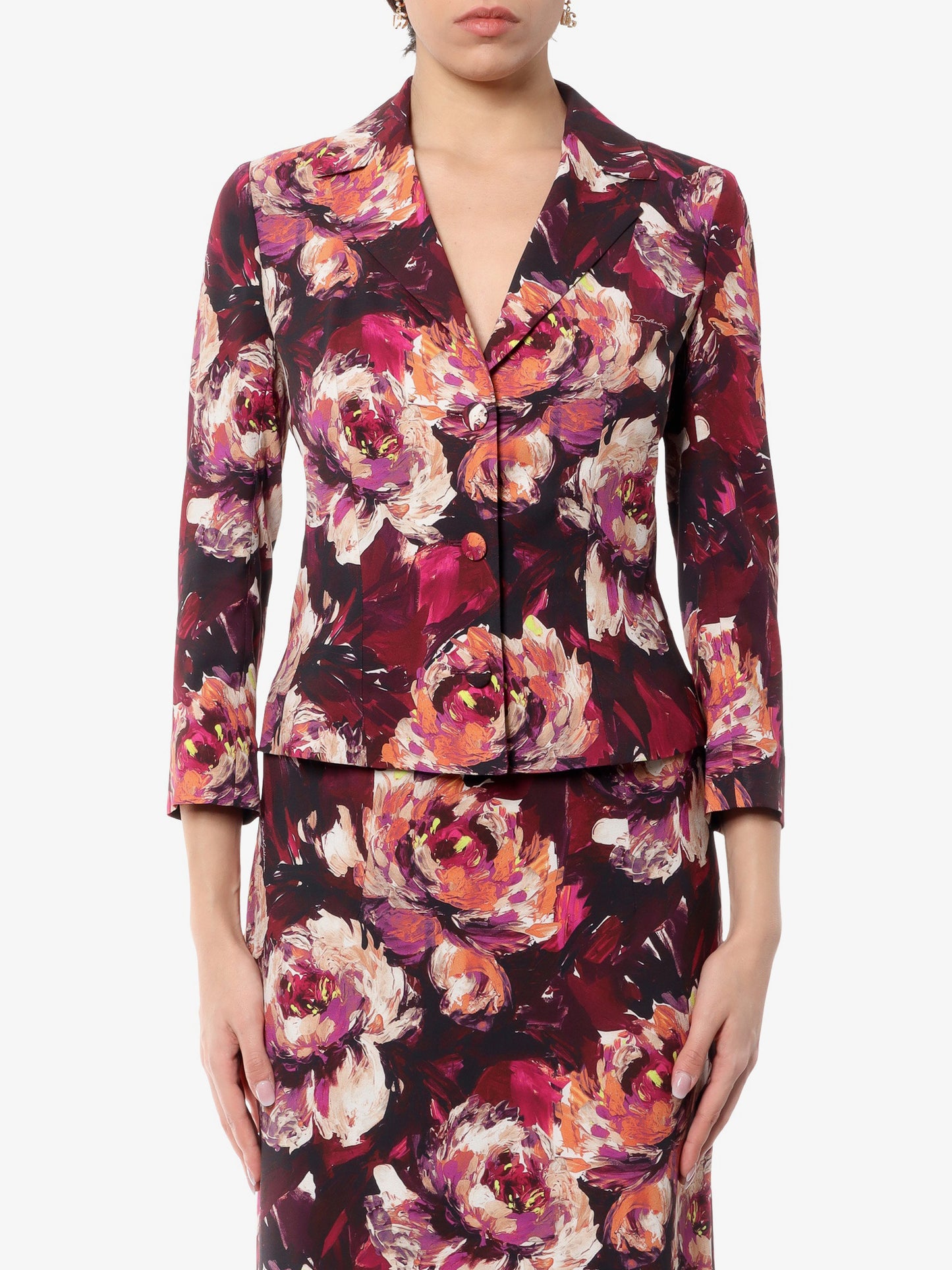 Cady blazer with peonie flower print