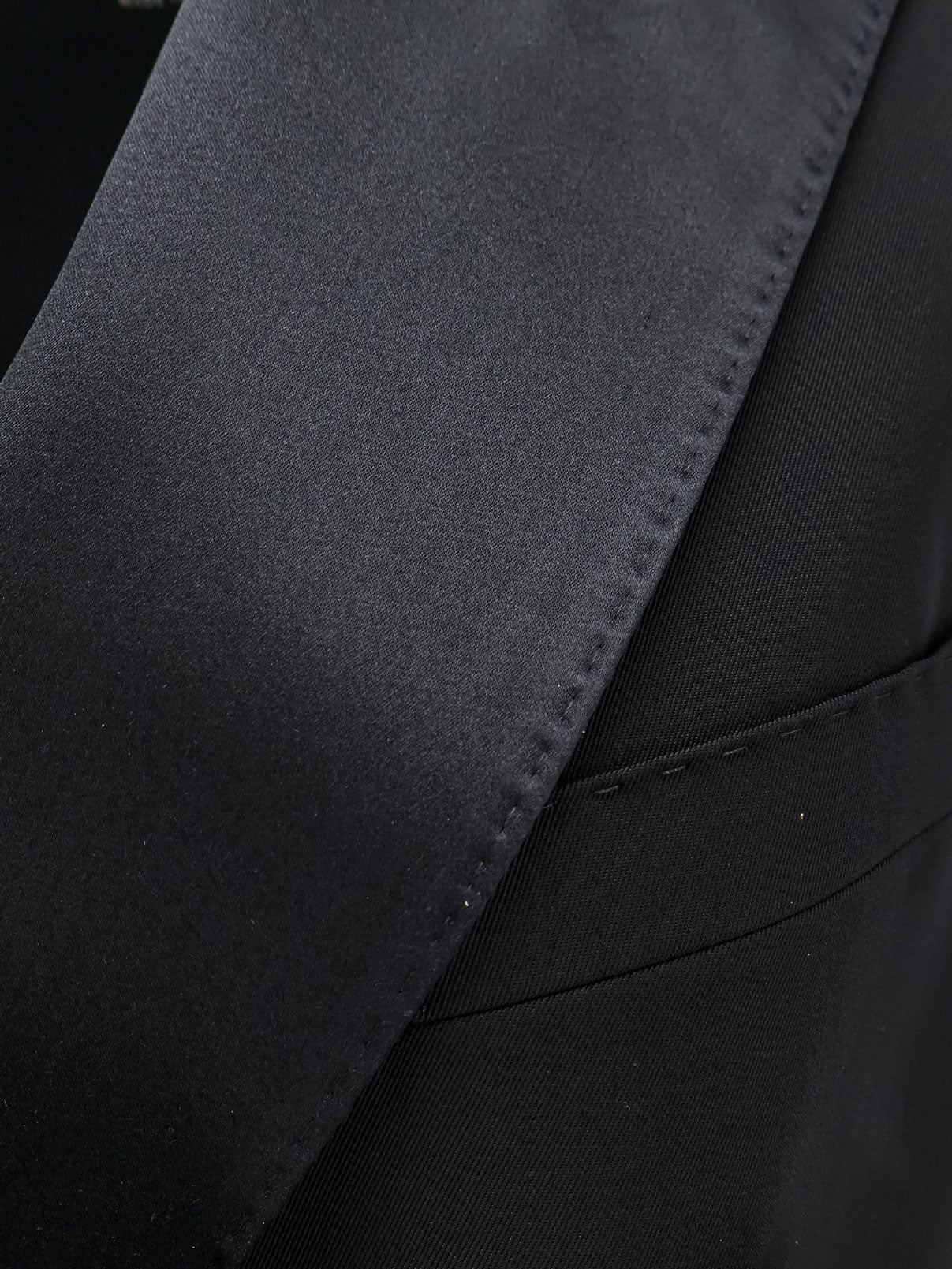 Virgin wool and silk blend Tuxedo vest