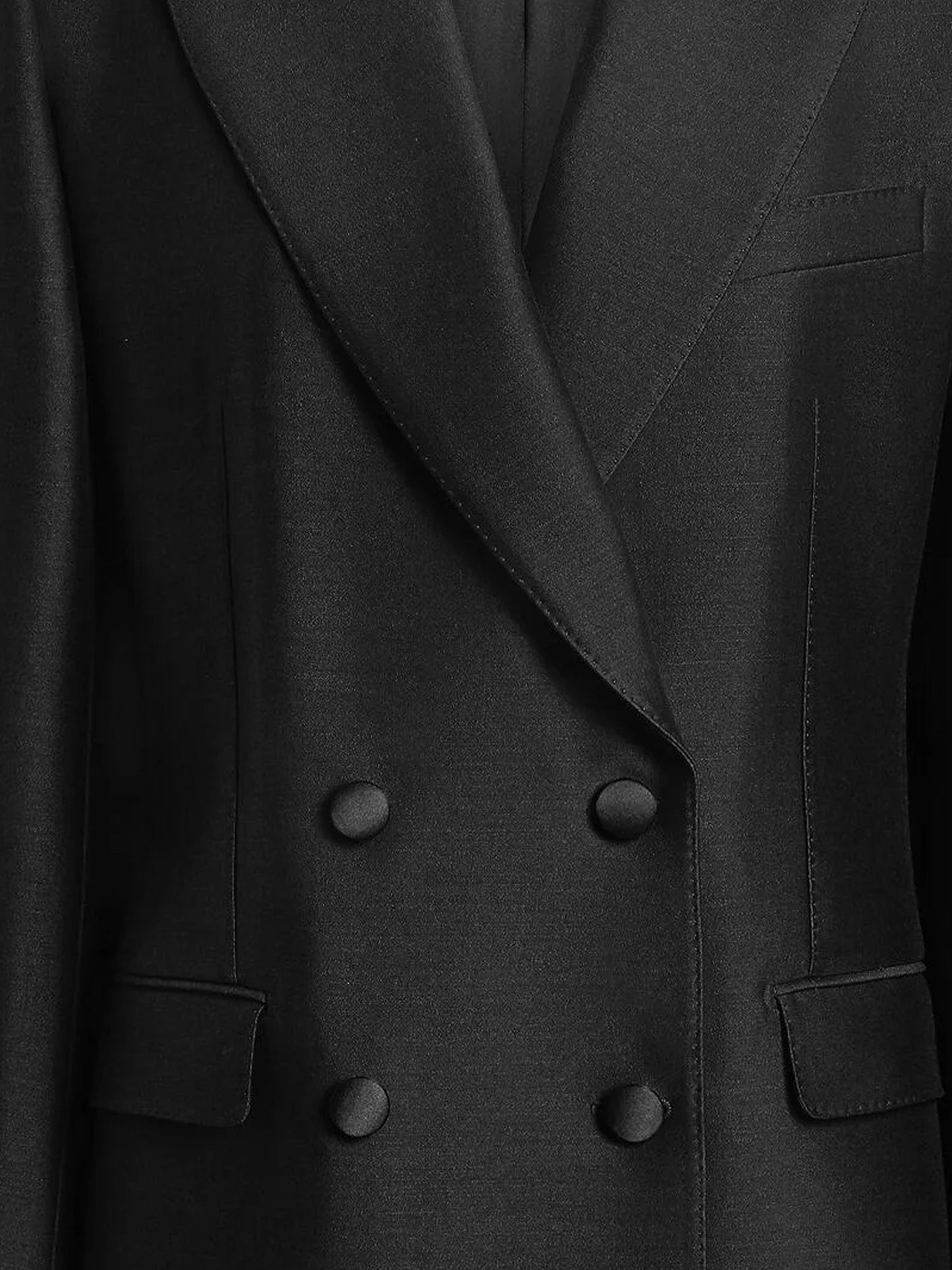 Double-breasted faille blazer