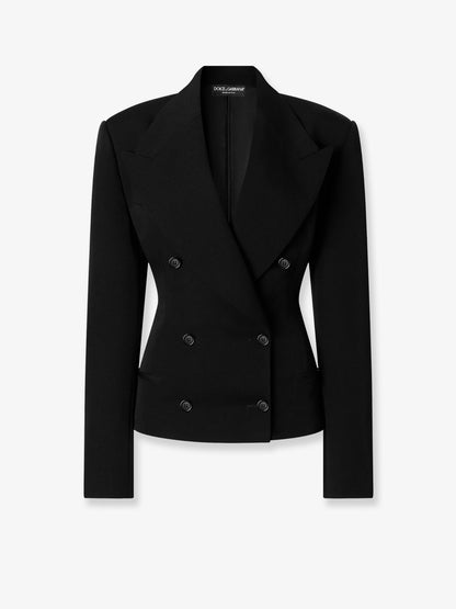 Blazer doppiopetto in gabardina di lana vergine thumbnail