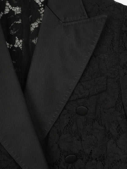 Blazer doppiopetto in pizzo thumbnail