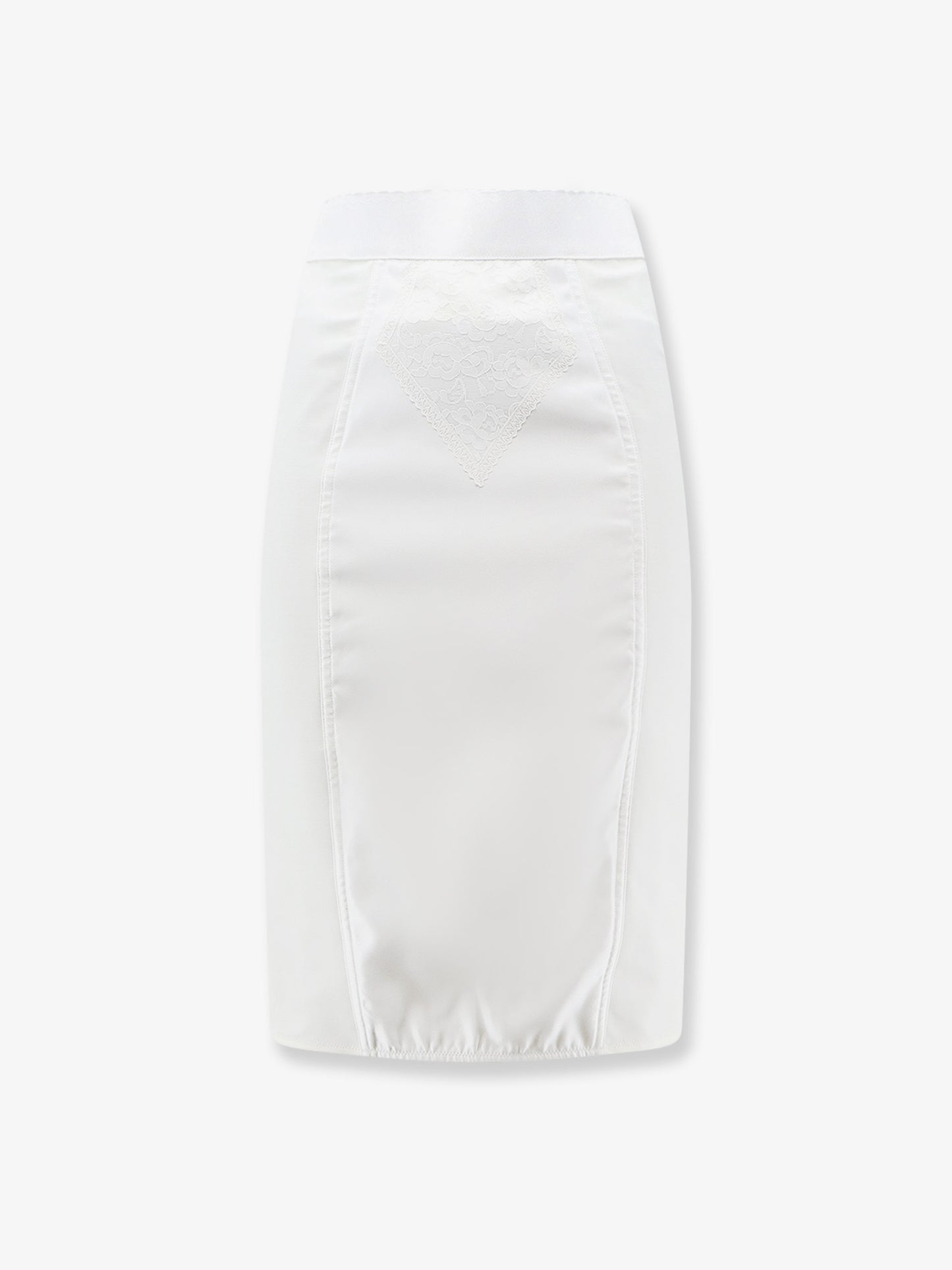 Satin and powernet midi skirt