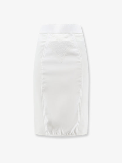 Satin and powernet midi skirt thumbnail