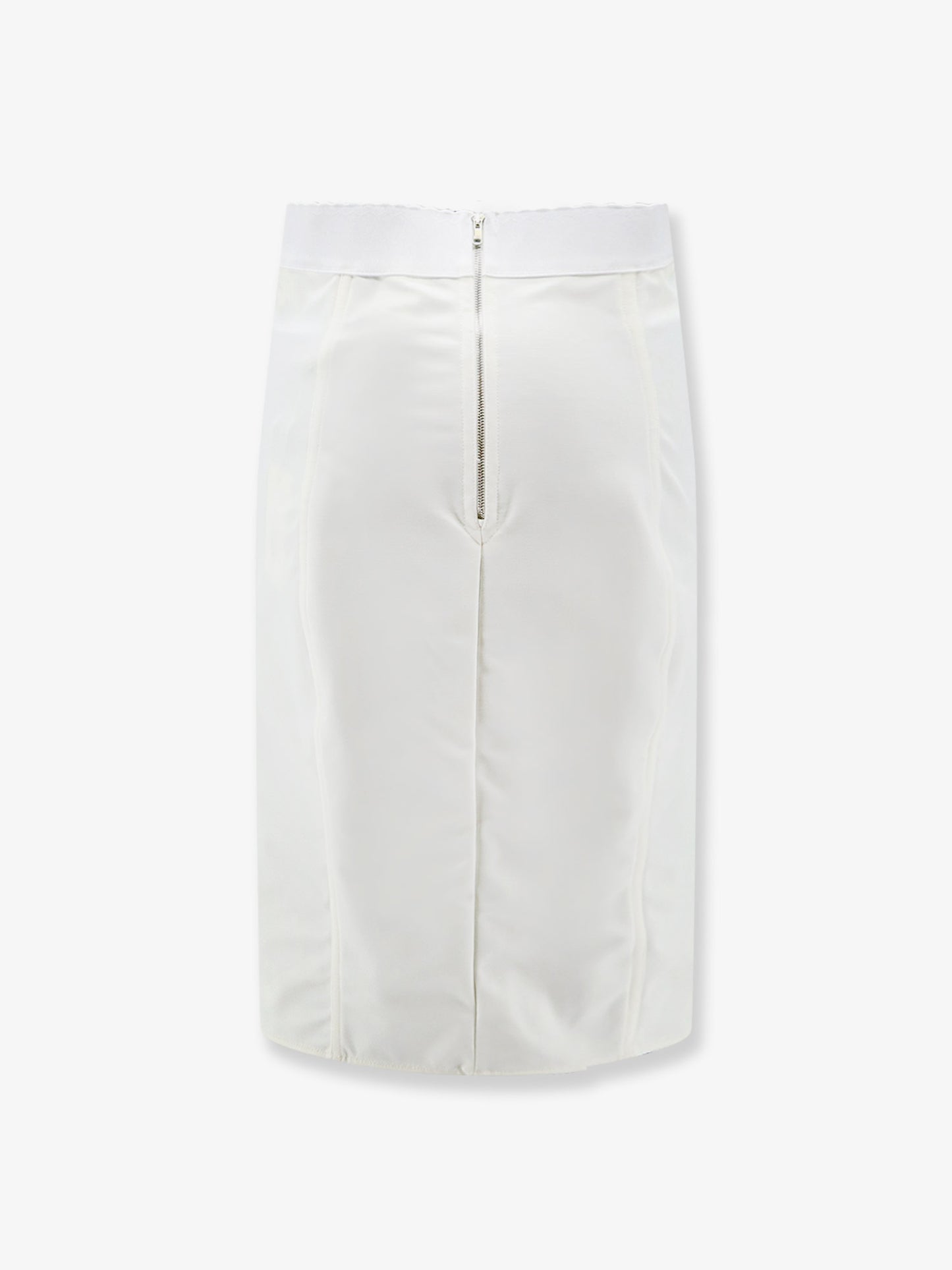 Satin and powernet midi skirt