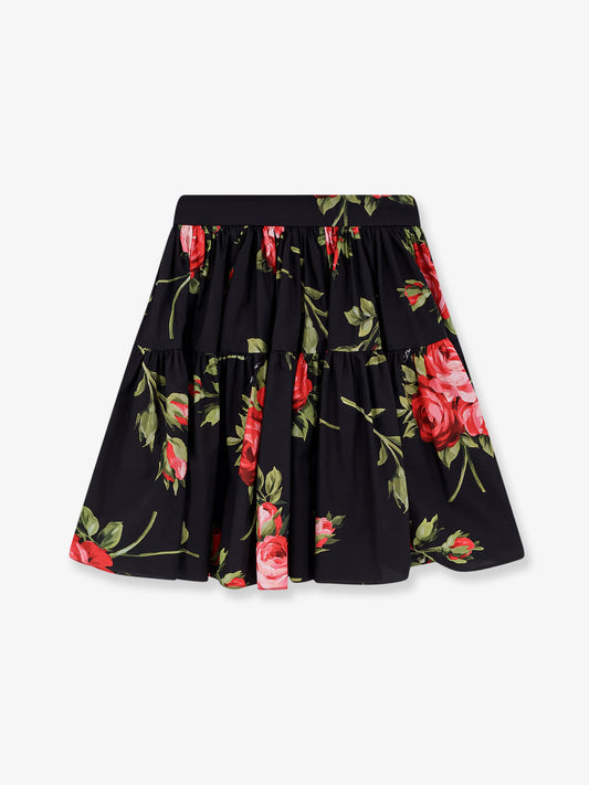 Cotton skirt with iconic print
