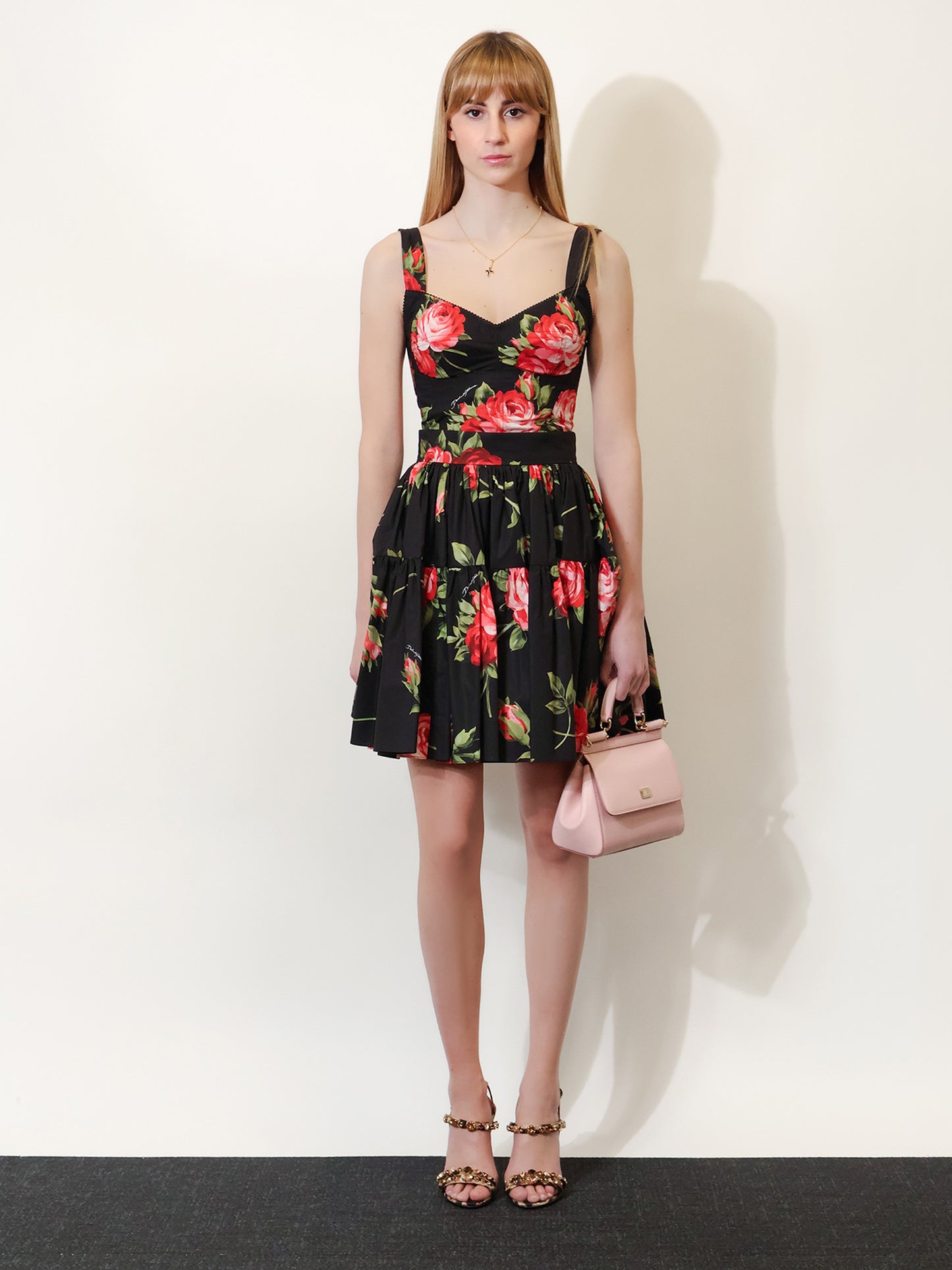 Cotton skirt with iconic print