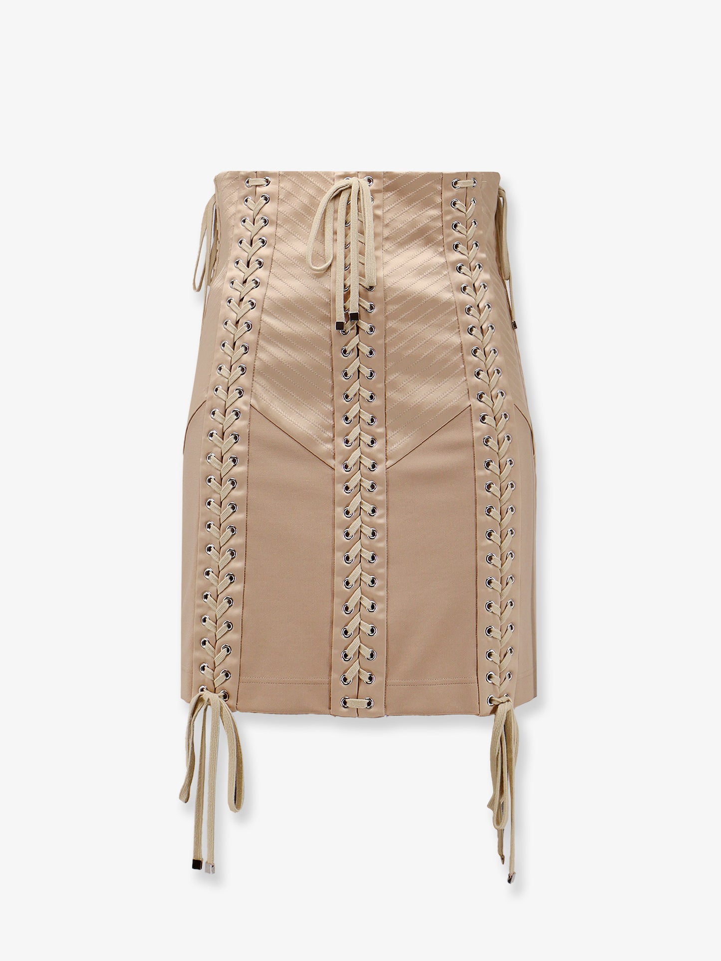 Gonna mini in satin lucido