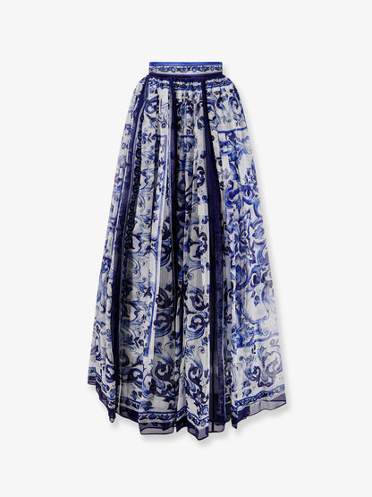 Silk skirt with Maiolica print thumbnail